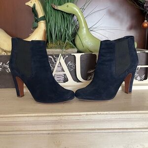 Vince Camuto Navy Suede Booties